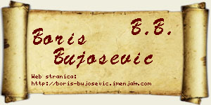 Boris Bujošević vizit kartica